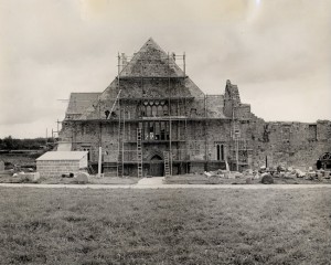 Rear of Holycross Abbey during Restoration